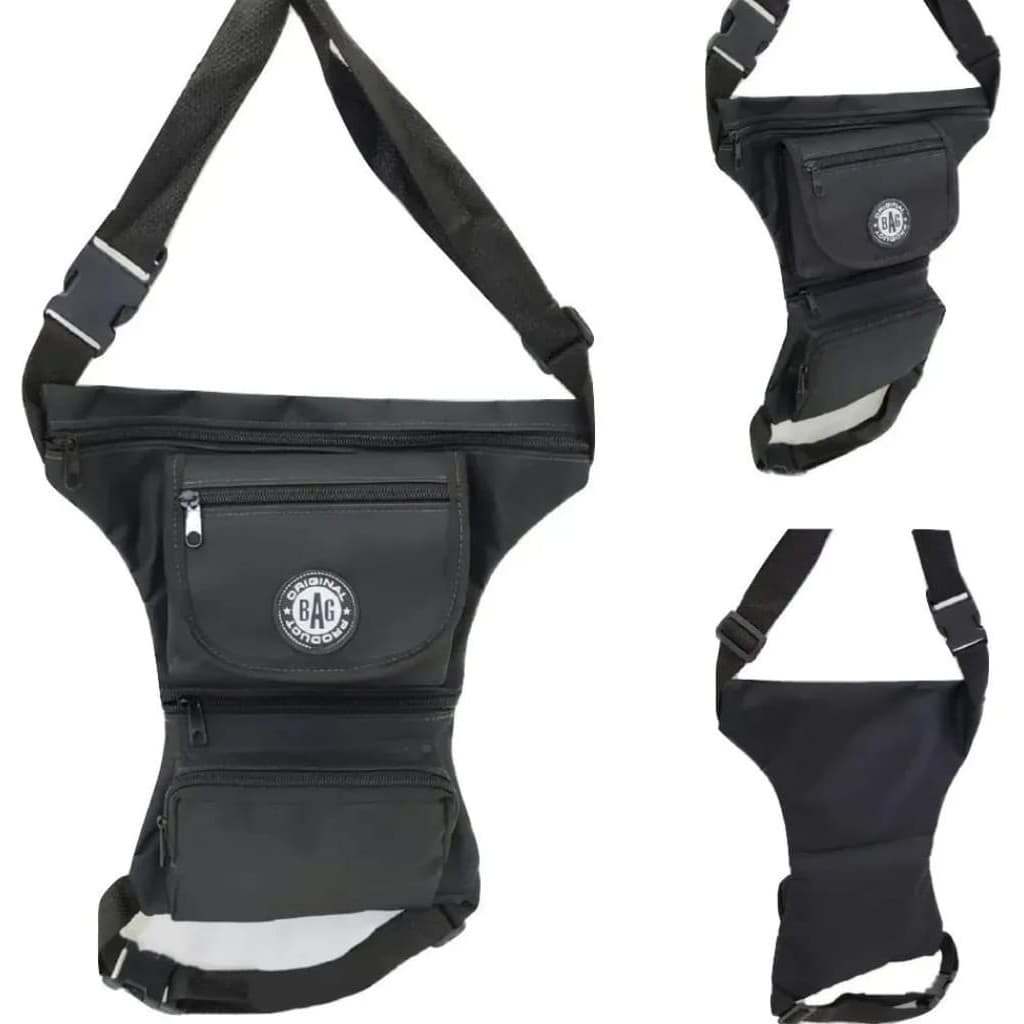 Pochete Cartucheira De Perna, Motoboy, Camping Paintball REF 352 PRETA