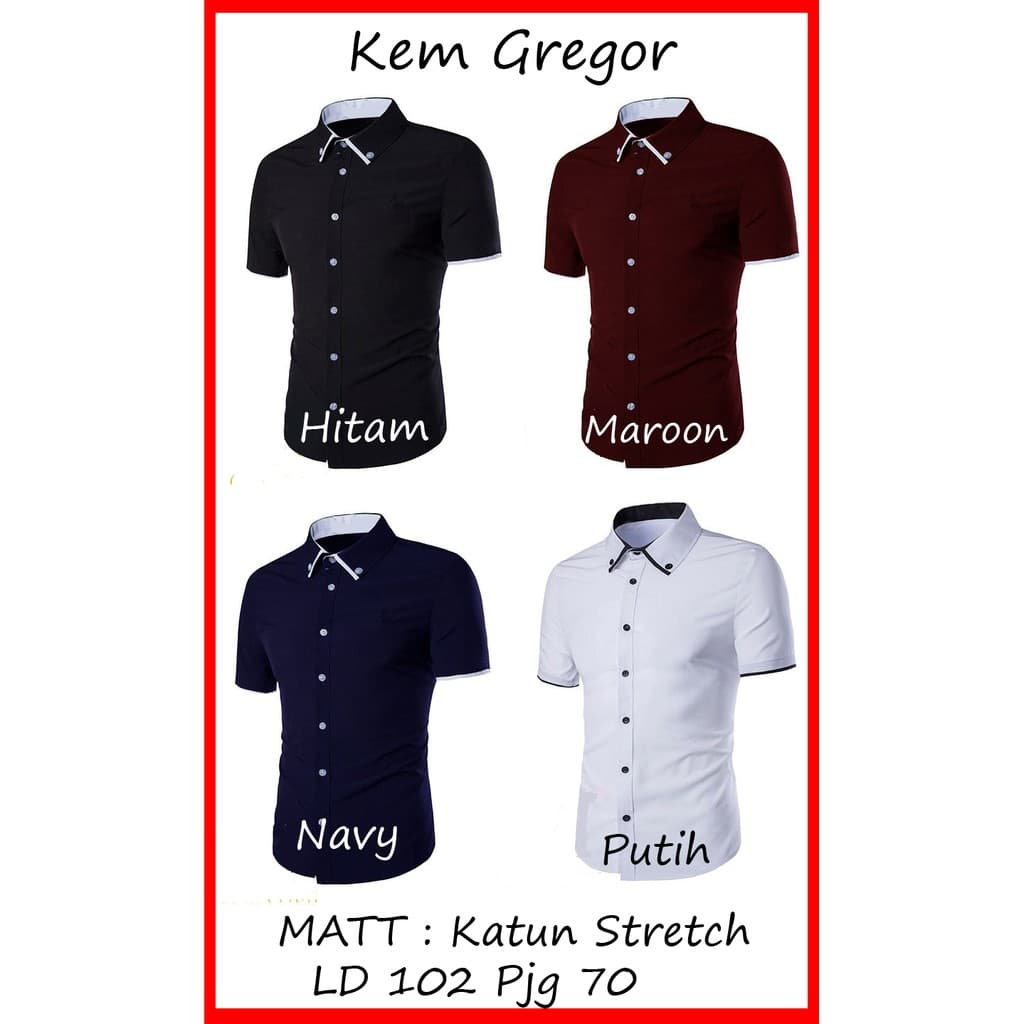 Camisa Manga Curta KEMEJA GREGOR MAN | Roupas Masculinas POPULAR Caras Legal