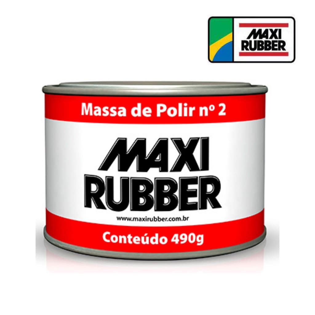 Massa Polir N2 490g Maxi Rubber Para Acabamentos Automotivos