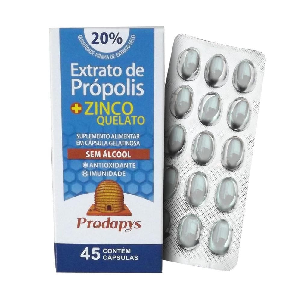 Extrato de Própolis C/Zinco 45Caps - Prodapys