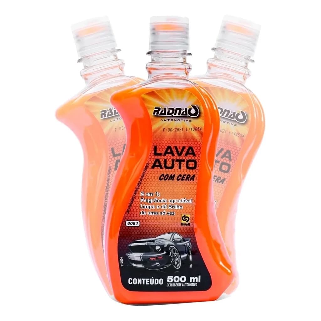 Shampoo Automotivo Lava Auto Com Cera Carnaúba - 500mL Radnaq Para Carro