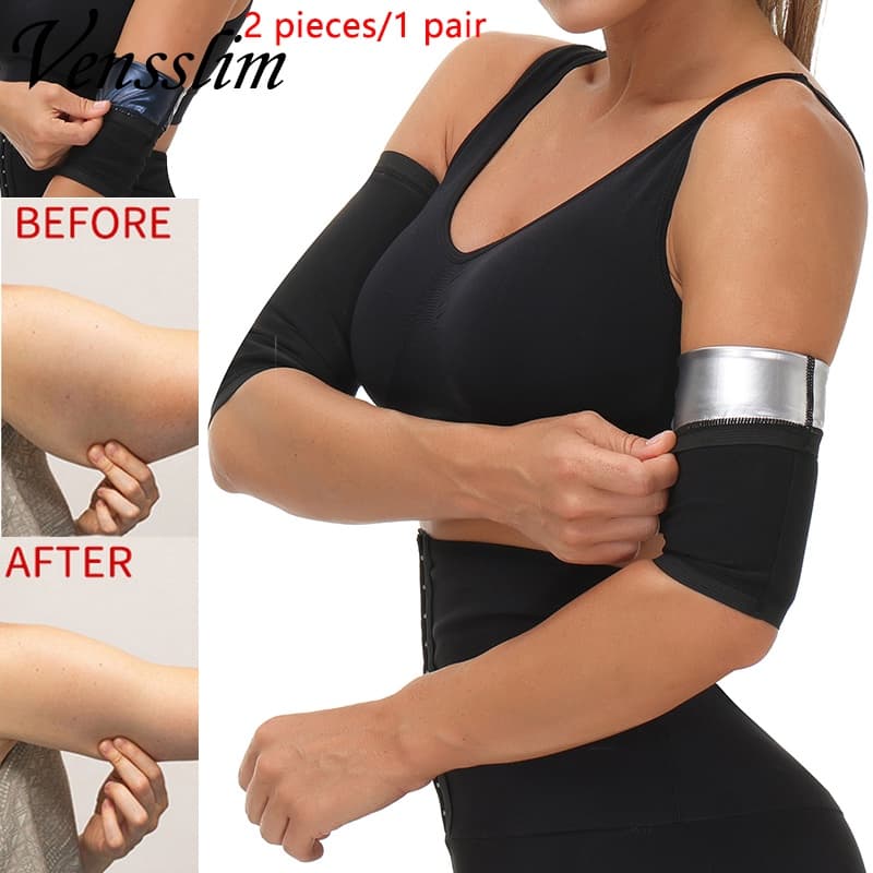Faixas De Braço De Suor Aparador Para Mulheres Sauna Braços Mais Magro Shaper Mangas De Compressão Envolve Perder Gordur