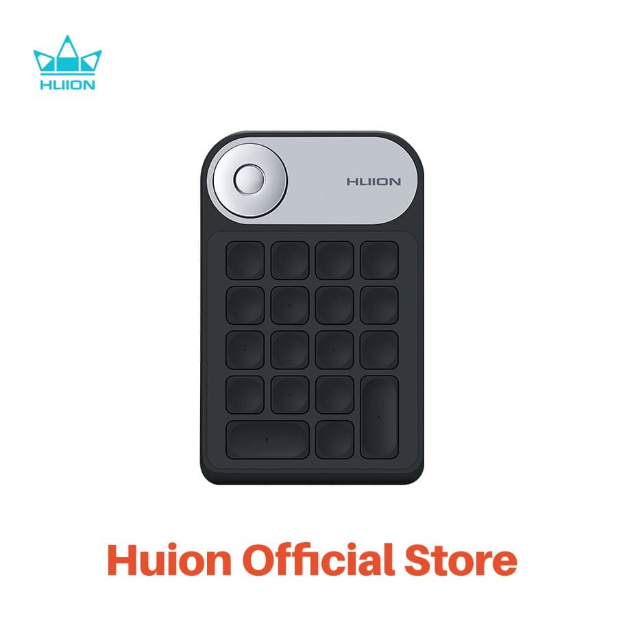 Huion INSPIROY Keydial Wireless K20 Com 18 Teclas Teclado + Controlador De Discagem Para Mesa De Desenho