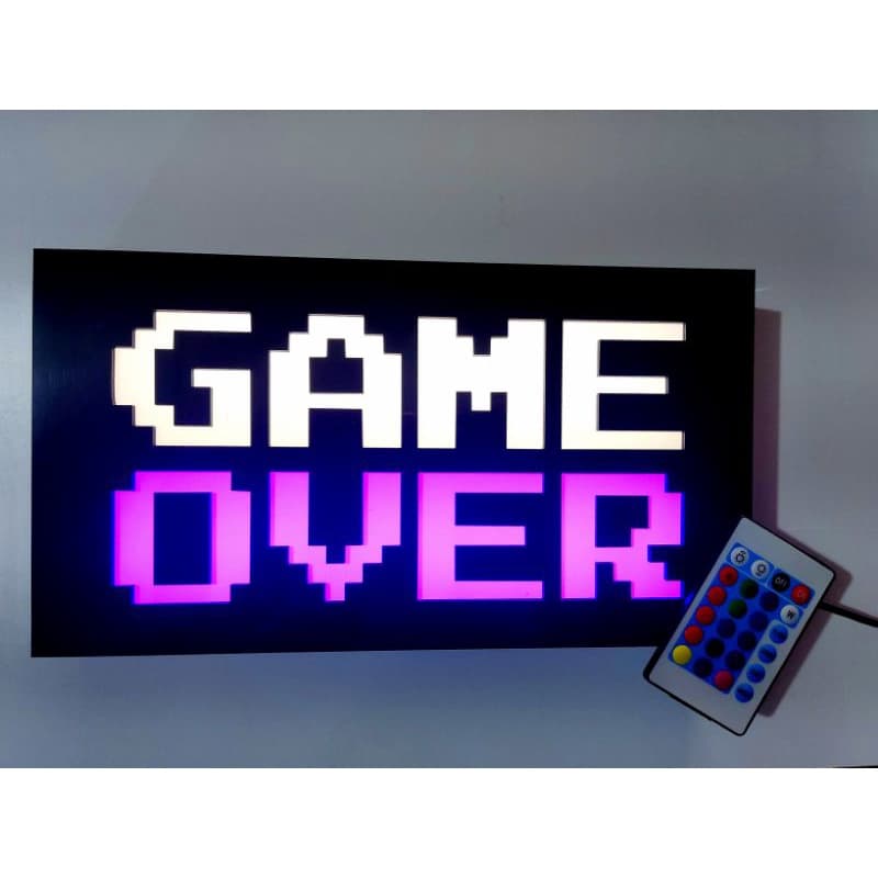 Luminária Game Over RGB 16 Cores