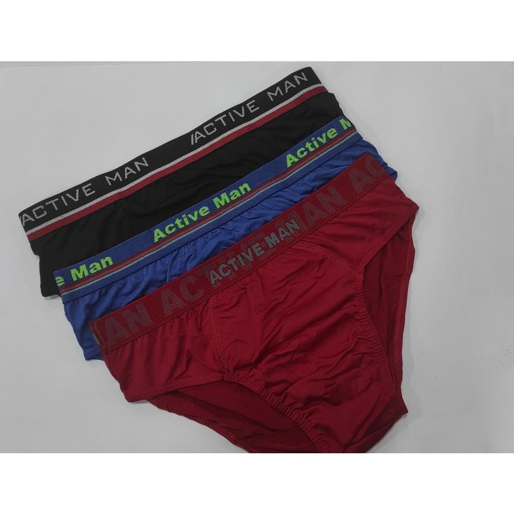Kit c/03 Cuecas Slip Microfibra Com Cós Elástico -  Cueca EXG