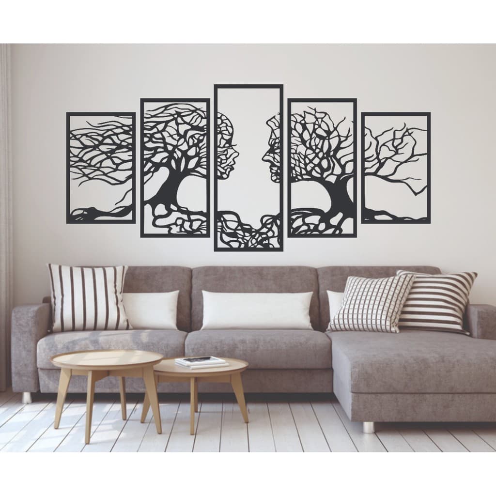 Quadros Decorativo Casal Árvore Da Vida Mosaico Namorados Quarto Sala Decoração