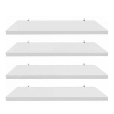 Combo 4 Prateleiras Mdf - Kit Organizador  45x15 Branco