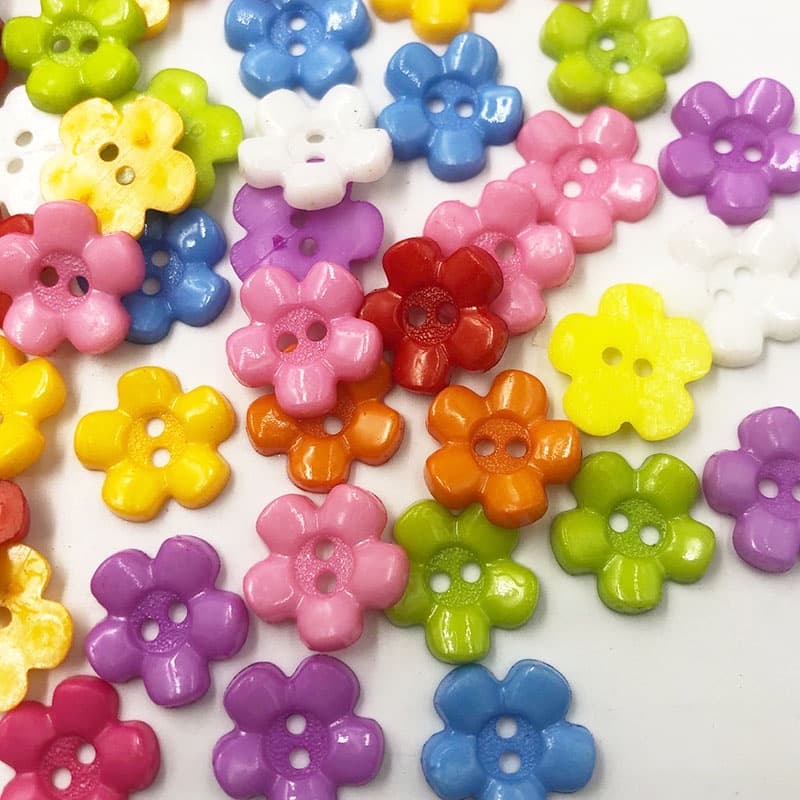 100 Peças Mix Nova Ameixa 14mm 2 Furos Botão De Plástico/Lotes De Costura PM70
