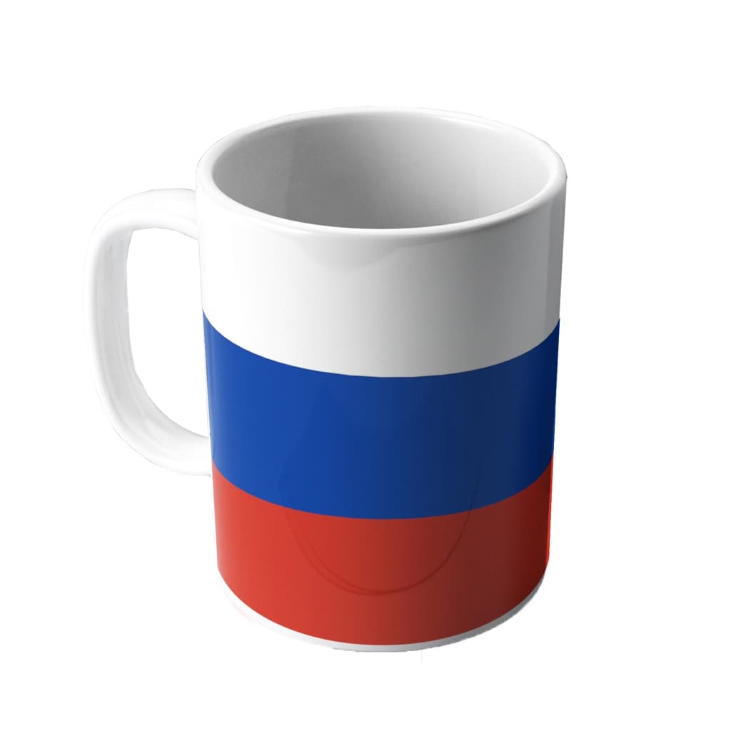 Caneca Porcelana Bandeira País Russia Presente Amigo Natal
