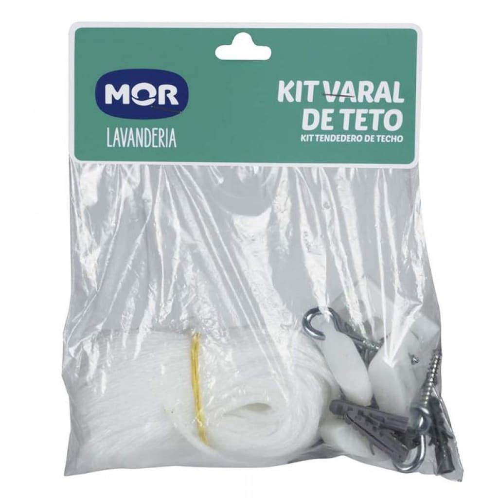 Kit Varal De Teto Reposição Único Não Desfia Mor
