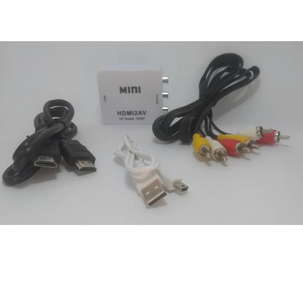 Kit Adaptador Conversor Hdmi P/ 3 Rca + Cabo Rca + Cabo Hdmi