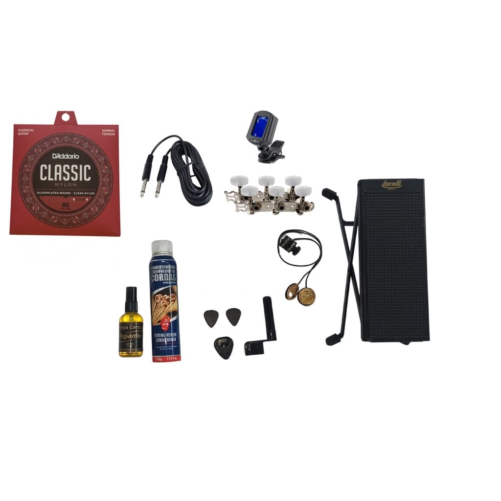 Kit Acessórios Violão Acústico Daddario Nylon Captador Cabo