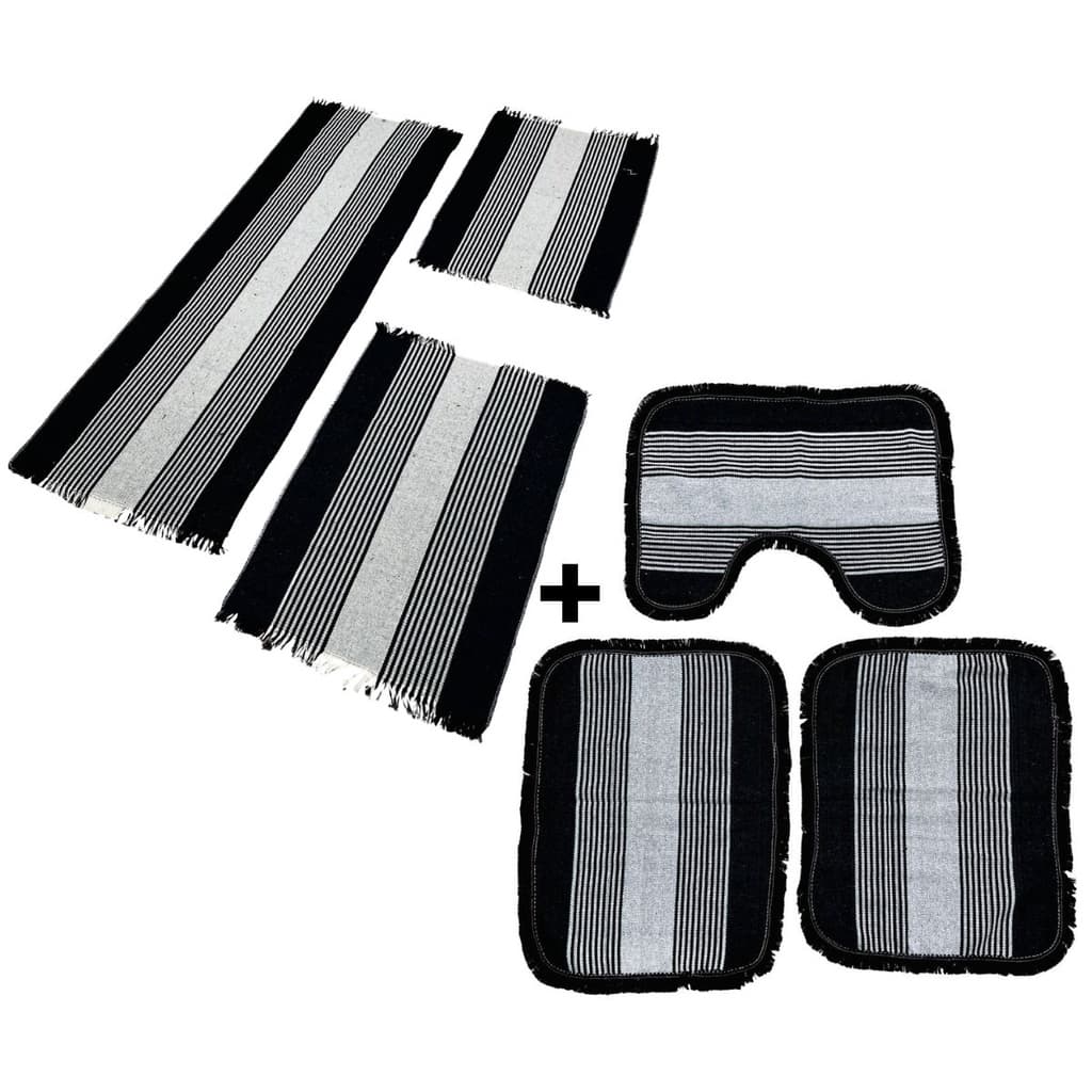 Jogo Decorativo 02 Kit Tapete Cozinha E Banheiro 3 Peças Direto Do Fabricante