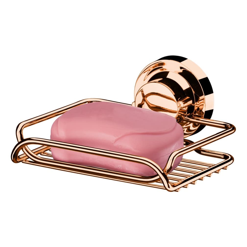Suporte Porta Sabonete Saboneteira Ventosa Banheiro Cobre Rose Gold - 4053rg Future
