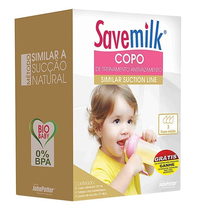 Copo de Treinamento Com Antivazamento Savemilk - Método Similar a Sucção Natural
