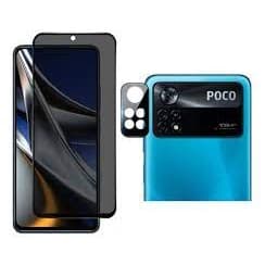 Kit 2X1 Xiaomi Poco X4 Pro 5G - Película Privacidade Ceramica 9D + Pelicula Camera Traseira 3D