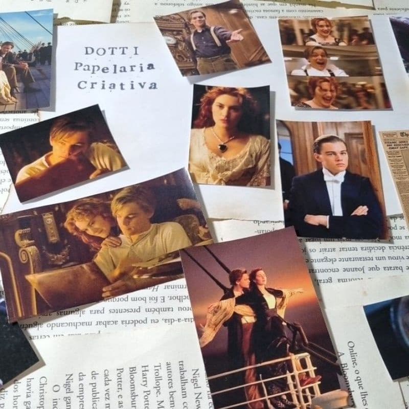 Adesivos do filme Titanic, Jack e Rose para Scrapbook, Agendas e Journal