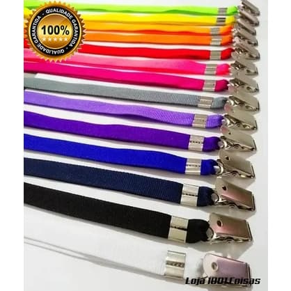 Cordão para crachá/Liso/Presilha para crachá