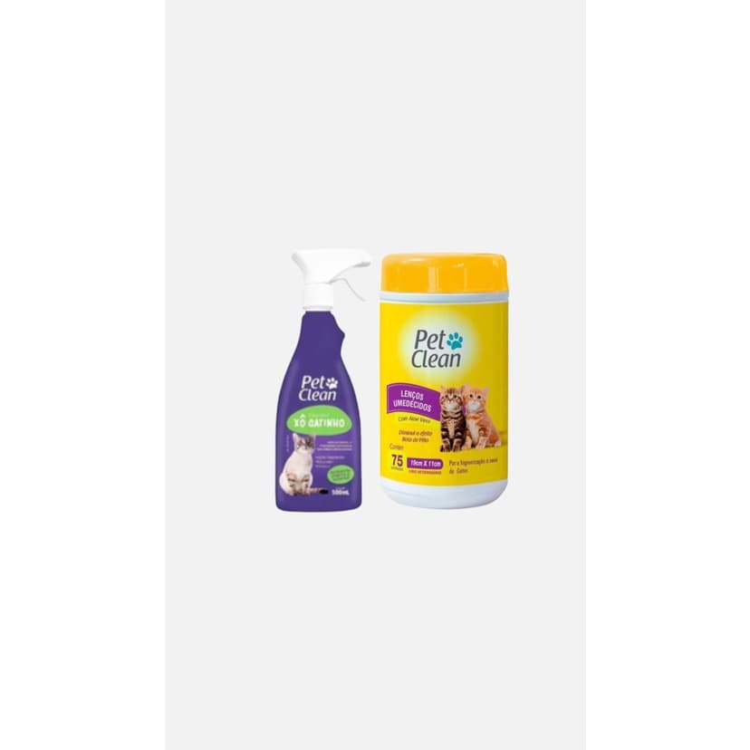 Kit Xô Gatinho E Lenço Umedecido Para Gatos