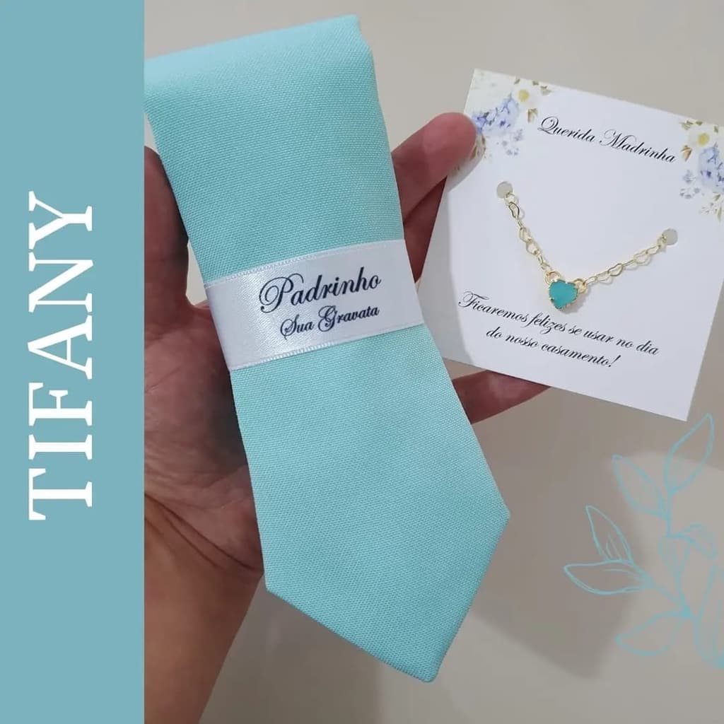 10 Gravata Semi Slim e Pulseira madrinha Folheada a Ouro PRONTA ENTREGA