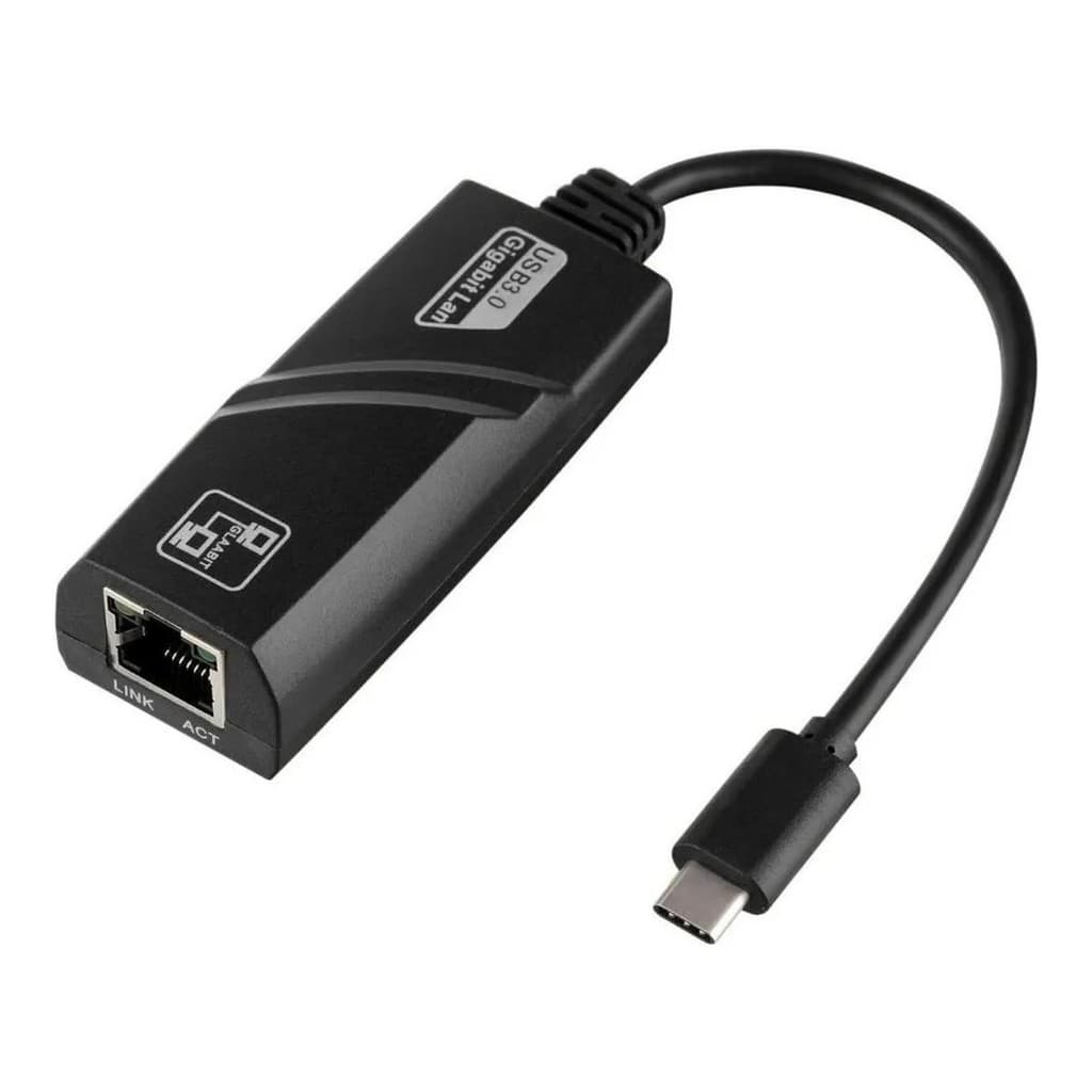 Adaptador de USB-C para Gigabit Ethernet 1000mpbs RJ45.