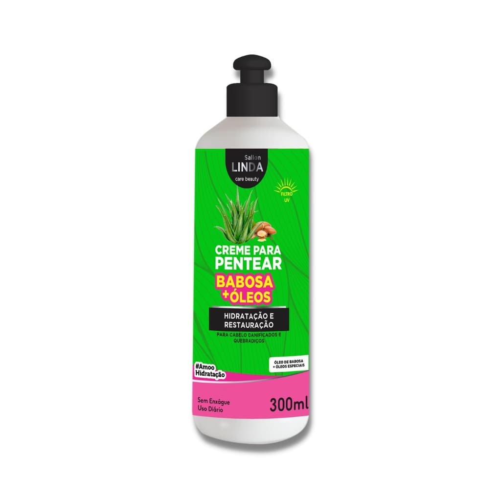 Creme de Pentear Babosa + Oleos Hidratação e Restauração 300ml