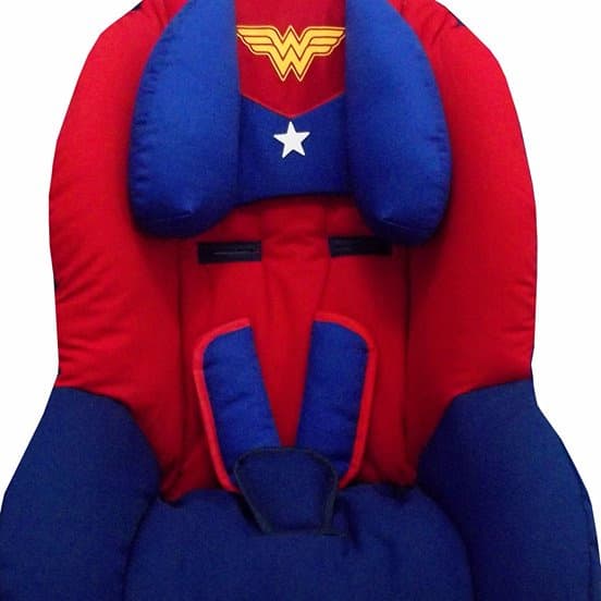 Capa de Cadeirinha de Carro para Bebês com protetores e Apoio de Cabeça Super Heróis
