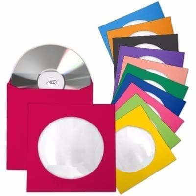 100 Envelope de Papel com Visor Plástico para CD DVD Promoção! Novo