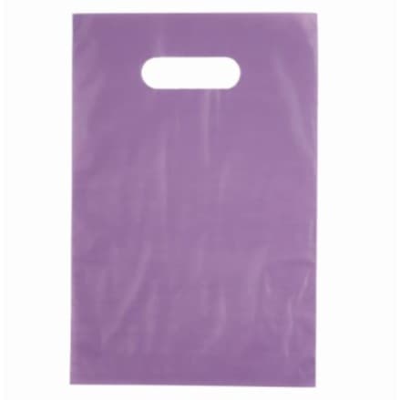 50 Sacolas Alça Boca de Palhaço 30x40 Lilás