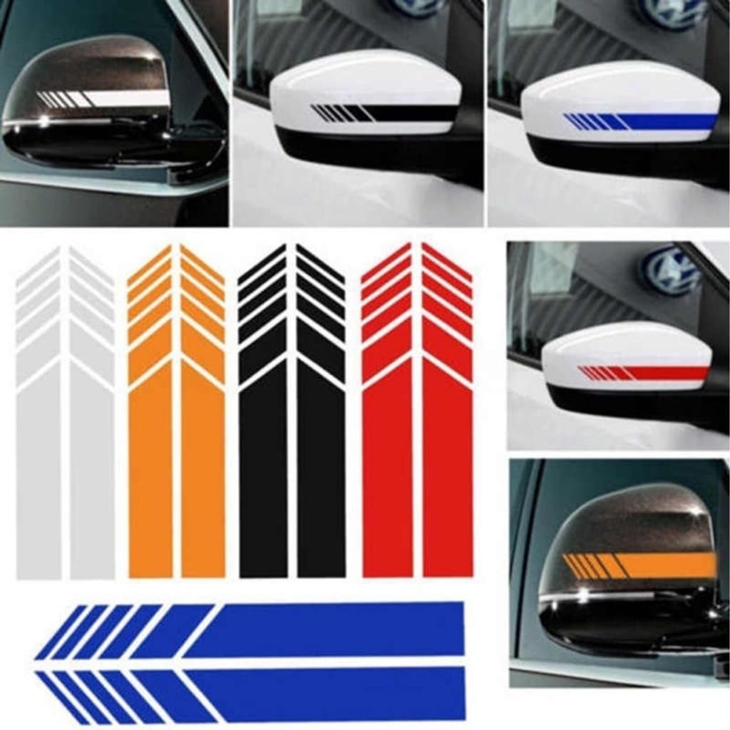 Adesivo refletivo para retrovisor Tuning p/ carro moto bike