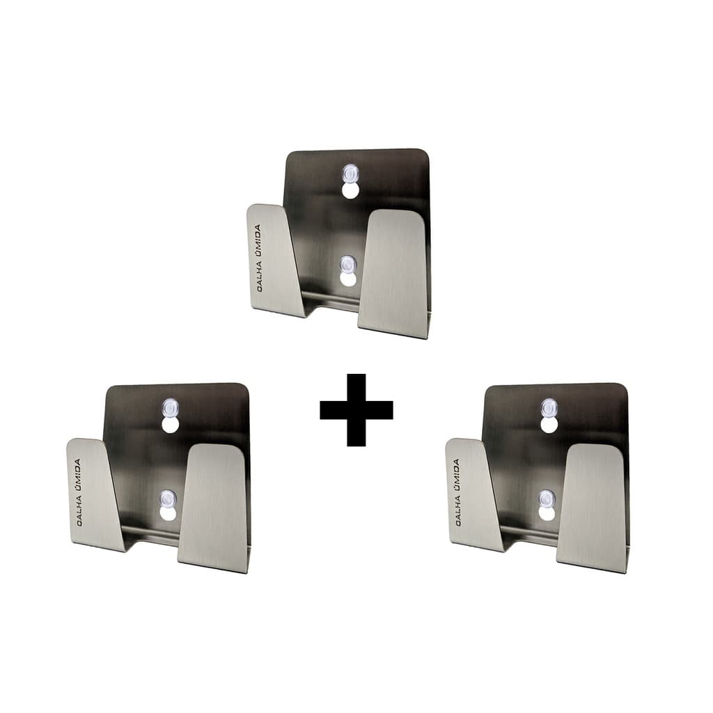 Porta Esponja Inox Mini Com Ventosa Multifuncional P/ Pia - 3 UNIDADES