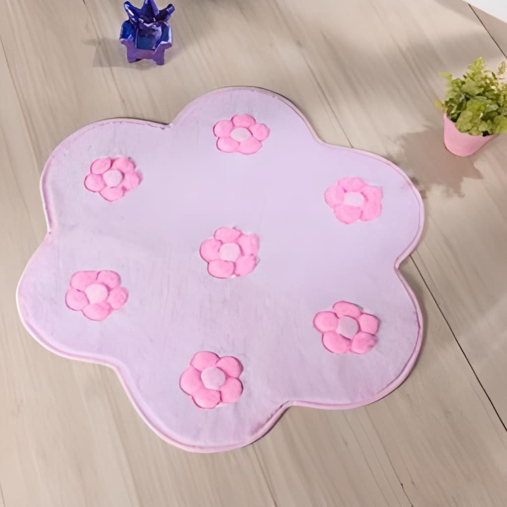 TAPETE PARA QUARTO DE MENINA CRIANÇA INFANTIL FLOR JARDIM VARIAS CORES DE ALTA QUALIDADE 68X78