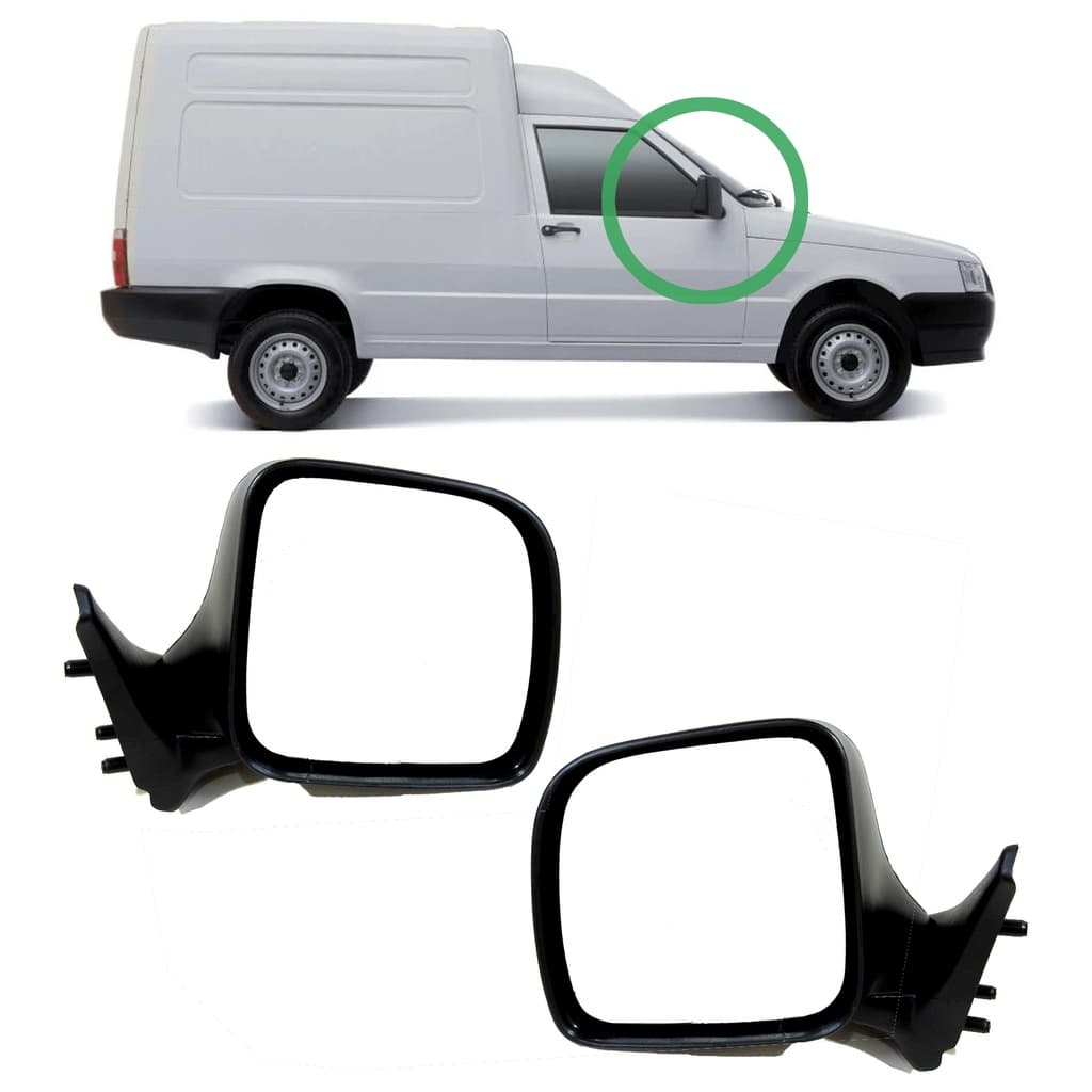 Par Retrovisor Fiat Fiorino 2011 2012 2013 2014 Sem Controle Manual