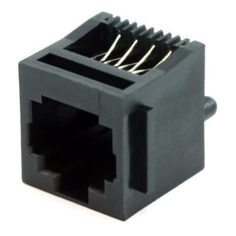 10 Peças - Modular Jack Rj45 Fêmea 8p8c 180 Graus Pt  52-10