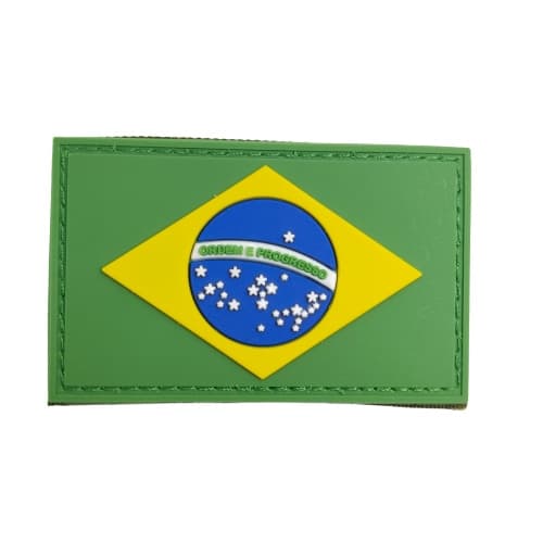 Patch Emborrachado Velcro Bandeira do Brasil