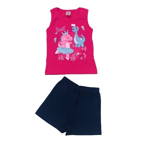 Promoção 03 conjuntos menina verão roupa infantil feminino preço atacado