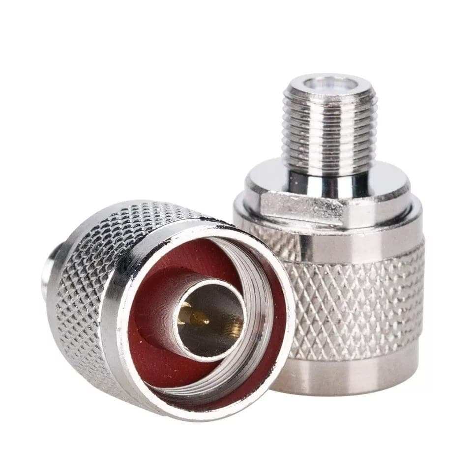 1 conector adaptador F  N Macho  Rural Repetidor Celular Etc
