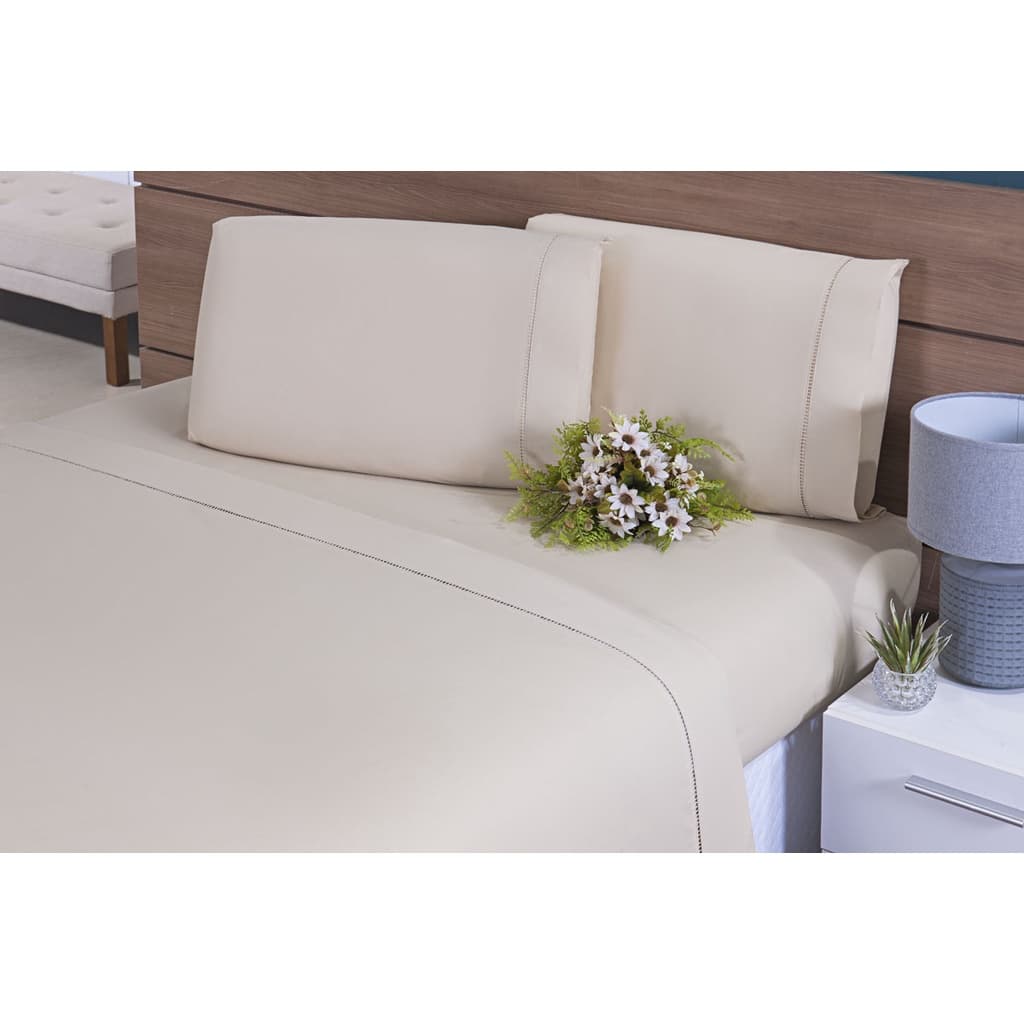 Jogo Lençol 4 Peças Cama Viúva(1,88m x 1,28m x 30alt) Percal 200 Fios