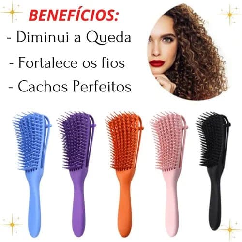 Escova Para Cabelo Cacho Pente Polvo Pente de Cabelo Escova Polvo Multifuncional Cachos Fácil Desembaraço masssagem