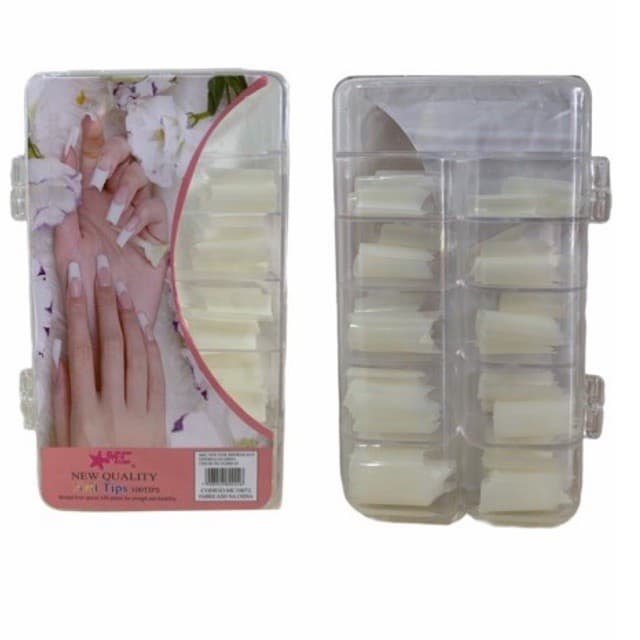 Tips Com 100 Unhas Curvatura C Leitosa Para Unha De Gel Alongamento Nail Acrilico