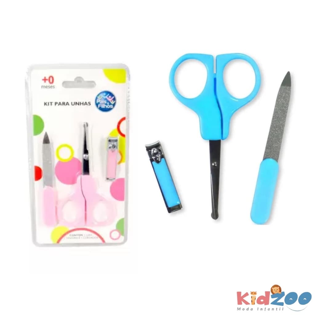 Kit para Unhas Bebê e Infantil/Tesoura/Cortador/Lixa/ Enxoval Barato