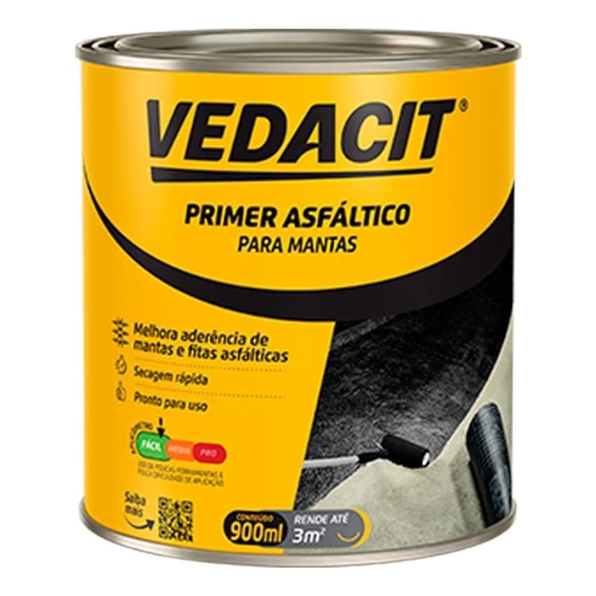 Primer Para Manta Asfaltica Vedacit 900ml Lajes Piscinas