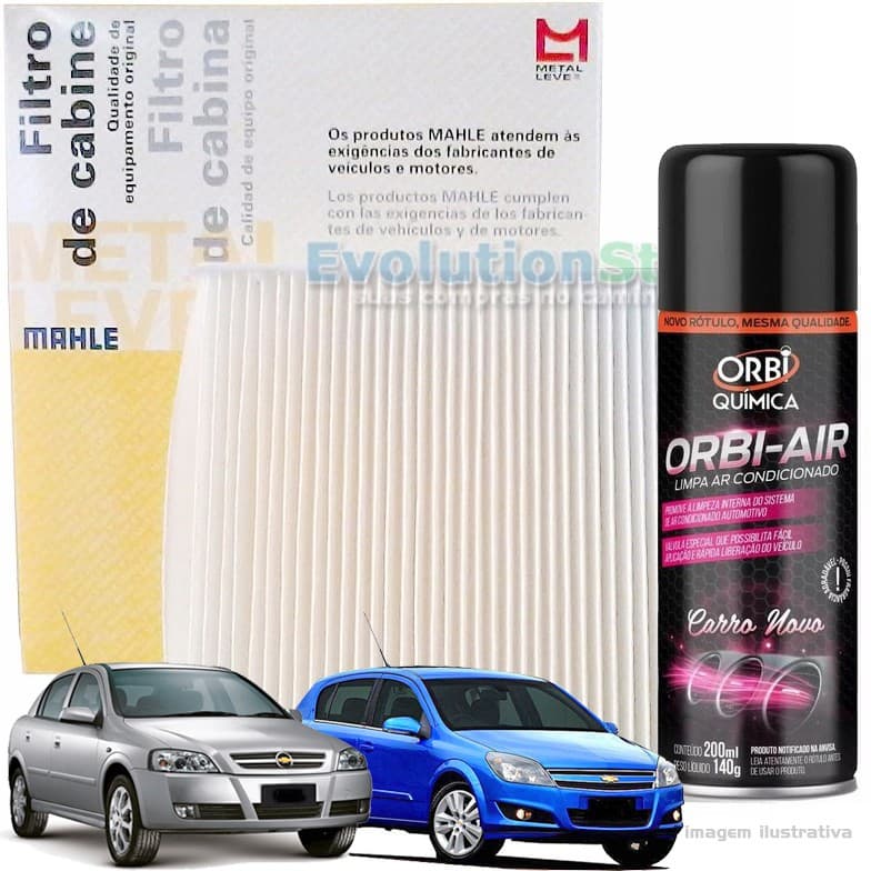 Filtro De Cabine Ar Condicionado Mahle Astra Vectra Gt Gtx + Spray Higienizador
