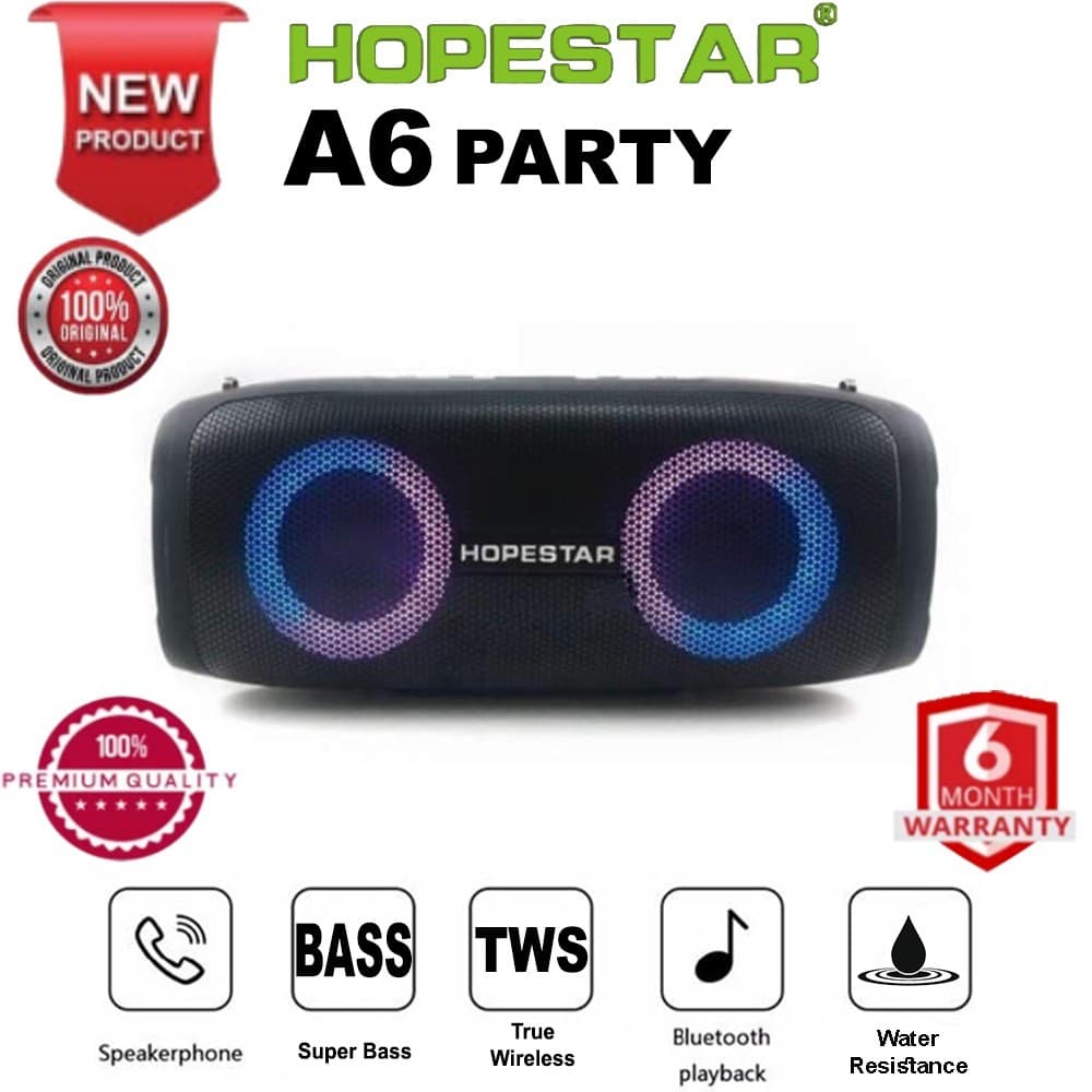 Hopestar A6 Party Bass original belo design e alta potencia sem distorções e leds que mudam a sua escolha