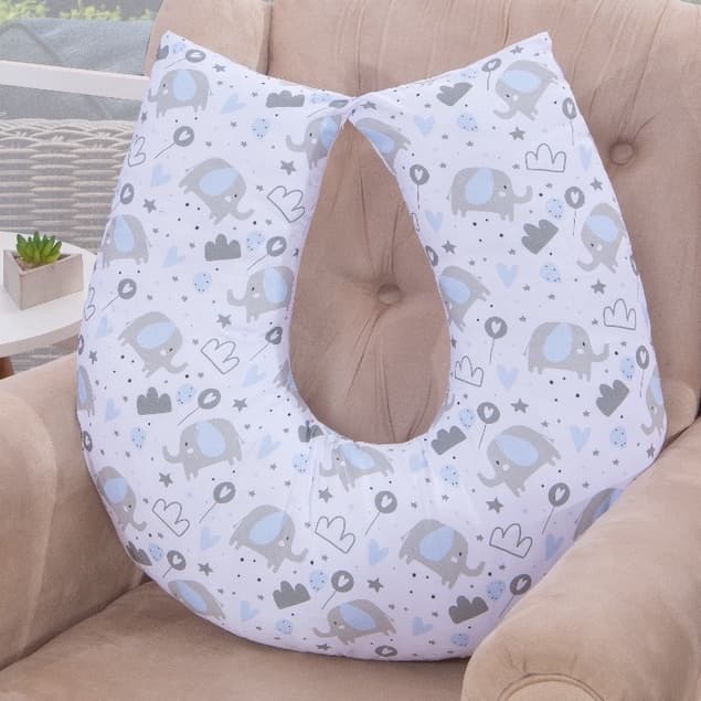 Almofada Amamentação Para Bebe Menino Specialle Bernardo Azul