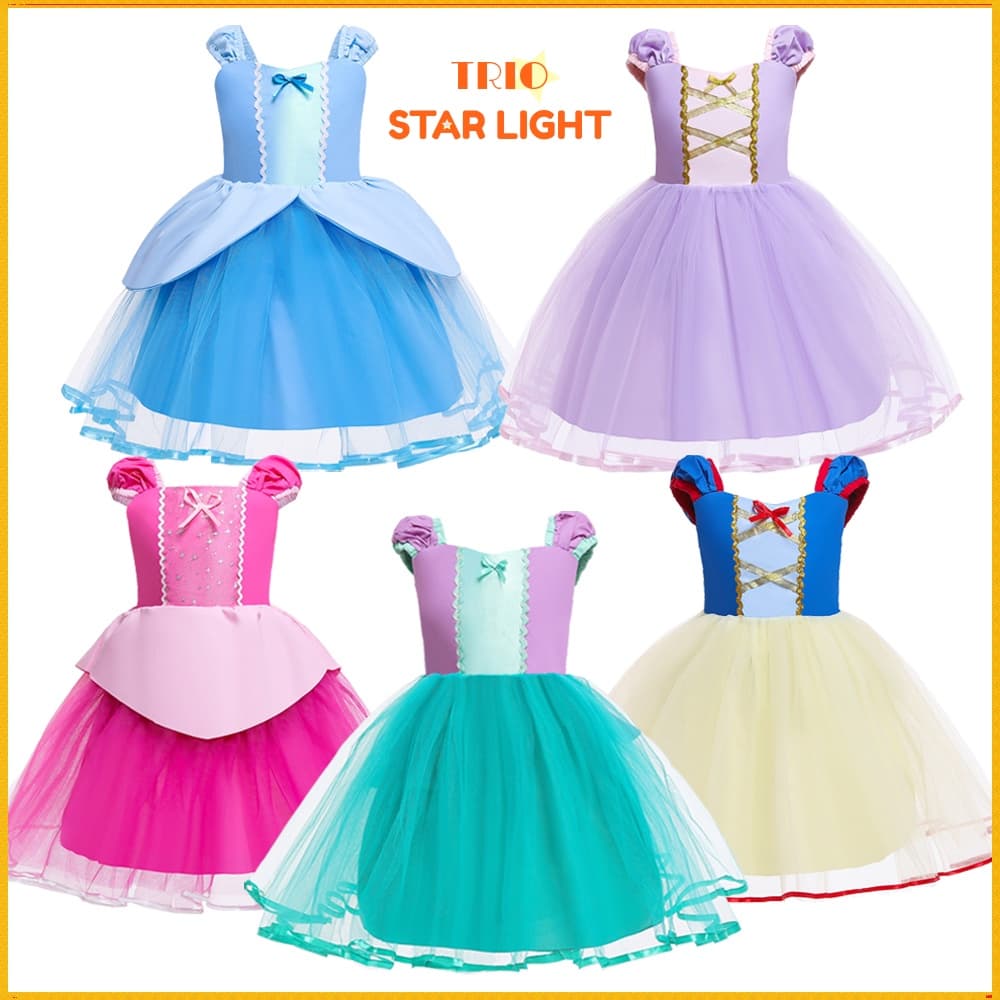 Vestido De Princesa Infantil Festa De Aniversário Da Sereia Cosplay