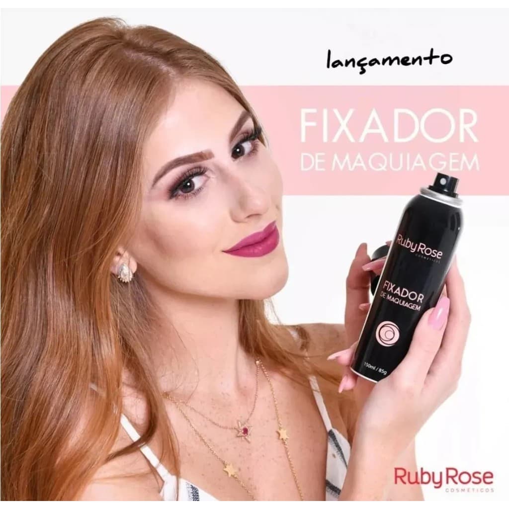 Fixador De Maquiagem Ruby Rose Spray Facial 150ml Lançamento