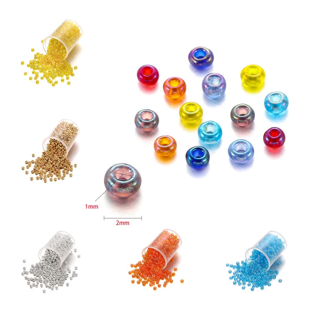 1.800 miçangas/Lote 2mm Kit Miçangas Vidro Infantil Coloridas Charme Checa Vidro Missangas Acobertas Para Colar Pulseira