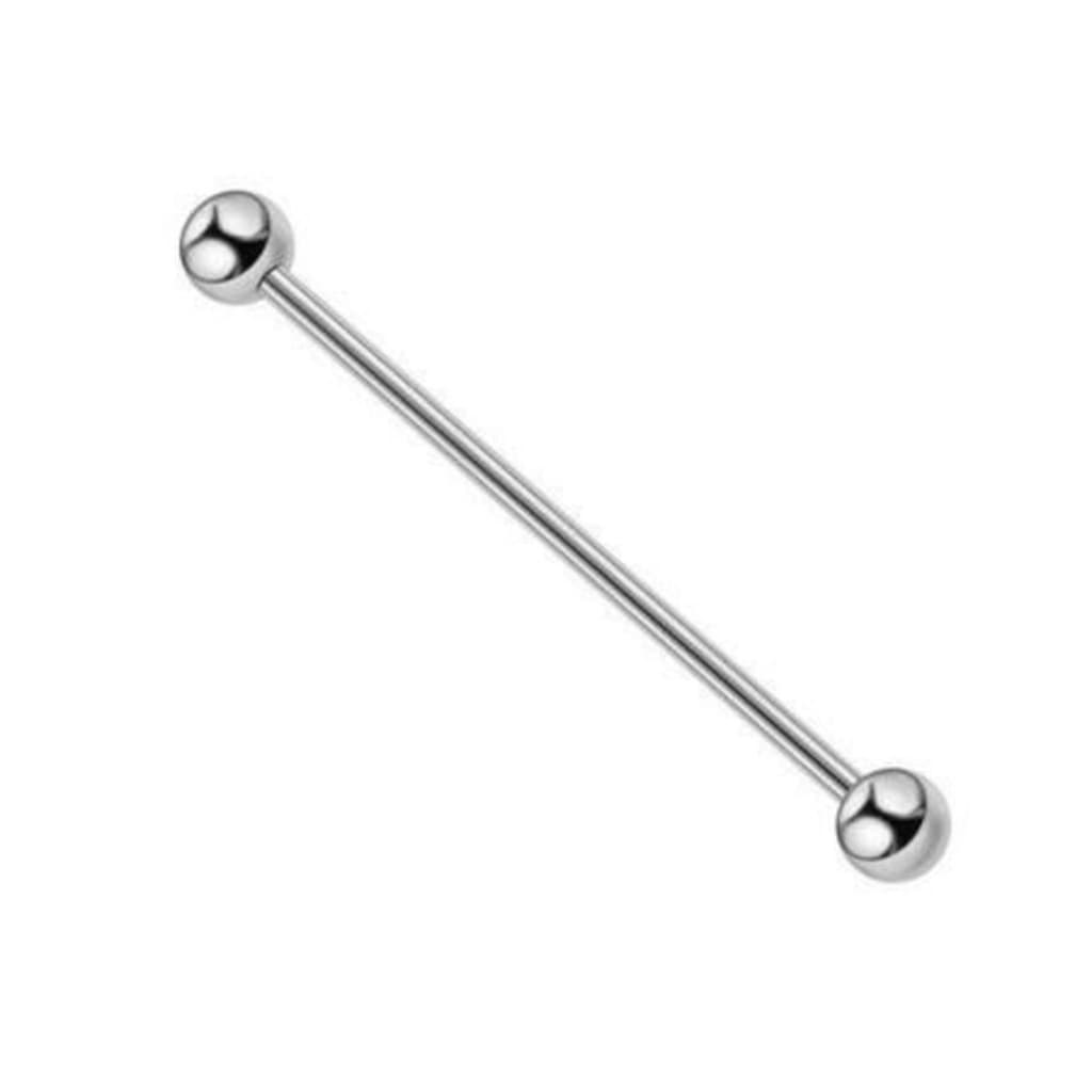 Piercing Transversal 38mm 45mm Bolinha  Orelha Cartilagem Em Aço  Cirugico 316L ANTIALERGICO
