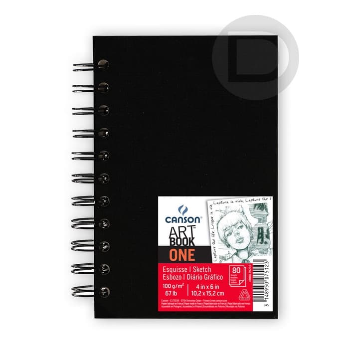 Bloco Espiral Sketchbook Canson One 80fls 100g A6 10,2x15,2cm